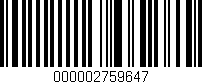 Código de barras (EAN, GTIN, SKU, ISBN): '000002759647'