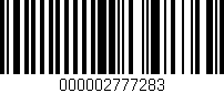 Código de barras (EAN, GTIN, SKU, ISBN): '000002777283'