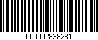 Código de barras (EAN, GTIN, SKU, ISBN): '000002838281'