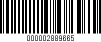 Código de barras (EAN, GTIN, SKU, ISBN): '000002889665'
