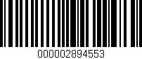 Código de barras (EAN, GTIN, SKU, ISBN): '000002894553'