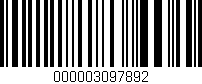 Código de barras (EAN, GTIN, SKU, ISBN): '000003097892'