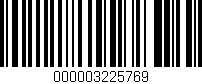 Código de barras (EAN, GTIN, SKU, ISBN): '000003225769'