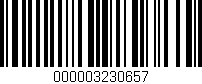 Código de barras (EAN, GTIN, SKU, ISBN): '000003230657'