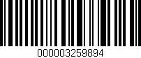 Código de barras (EAN, GTIN, SKU, ISBN): '000003259894'