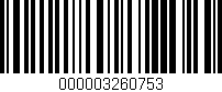 Código de barras (EAN, GTIN, SKU, ISBN): '000003260753'