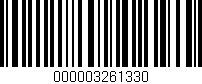 Código de barras (EAN, GTIN, SKU, ISBN): '000003261330'