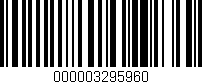 Código de barras (EAN, GTIN, SKU, ISBN): '000003295960'