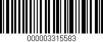 Código de barras (EAN, GTIN, SKU, ISBN): '000003315583'