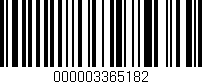 Código de barras (EAN, GTIN, SKU, ISBN): '000003365182'