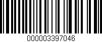 Código de barras (EAN, GTIN, SKU, ISBN): '000003397046'