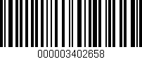 Código de barras (EAN, GTIN, SKU, ISBN): '000003402658'