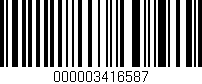 Código de barras (EAN, GTIN, SKU, ISBN): '000003416587'