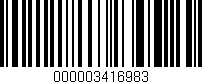 Código de barras (EAN, GTIN, SKU, ISBN): '000003416983'