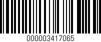 Código de barras (EAN, GTIN, SKU, ISBN): '000003417065'