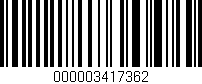 Código de barras (EAN, GTIN, SKU, ISBN): '000003417362'
