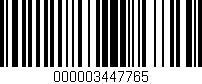Código de barras (EAN, GTIN, SKU, ISBN): '000003447765'