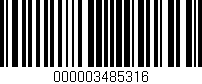 Código de barras (EAN, GTIN, SKU, ISBN): '000003485316'