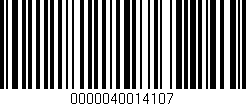 Código de barras (EAN, GTIN, SKU, ISBN): '0000040014107'