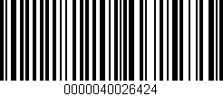 Código de barras (EAN, GTIN, SKU, ISBN): '0000040026424'