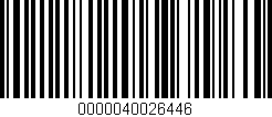 Código de barras (EAN, GTIN, SKU, ISBN): '0000040026446'