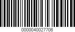 Código de barras (EAN, GTIN, SKU, ISBN): '0000040027706'