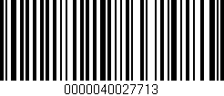 Código de barras (EAN, GTIN, SKU, ISBN): '0000040027713'