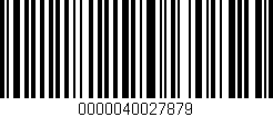 Código de barras (EAN, GTIN, SKU, ISBN): '0000040027879'