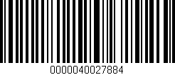 Código de barras (EAN, GTIN, SKU, ISBN): '0000040027884'