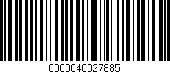 Código de barras (EAN, GTIN, SKU, ISBN): '0000040027885'