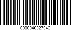Código de barras (EAN, GTIN, SKU, ISBN): '0000040027943'