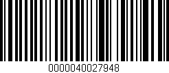 Código de barras (EAN, GTIN, SKU, ISBN): '0000040027948'