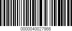 Código de barras (EAN, GTIN, SKU, ISBN): '0000040027966'