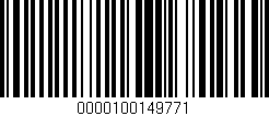 Código de barras (EAN, GTIN, SKU, ISBN): '0000100149771'