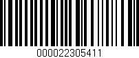 Código de barras (EAN, GTIN, SKU, ISBN): '000022305411'