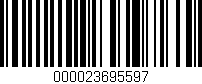 Código de barras (EAN, GTIN, SKU, ISBN): '000023695597'