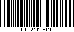 Código de barras (EAN, GTIN, SKU, ISBN): '0000240225119'