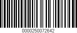 Código de barras (EAN, GTIN, SKU, ISBN): '0000250072642'