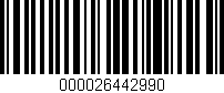 Código de barras (EAN, GTIN, SKU, ISBN): '000026442990'