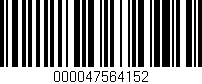 Código de barras (EAN, GTIN, SKU, ISBN): '000047564152'