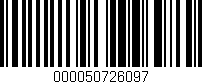 Código de barras (EAN, GTIN, SKU, ISBN): '000050726097'