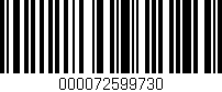 Código de barras (EAN, GTIN, SKU, ISBN): '000072599730'