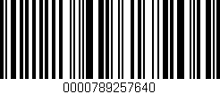 Código de barras (EAN, GTIN, SKU, ISBN): '0000789257640'