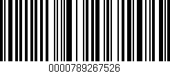 Código de barras (EAN, GTIN, SKU, ISBN): '0000789267526'