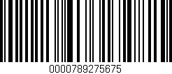 Código de barras (EAN, GTIN, SKU, ISBN): '0000789275675'