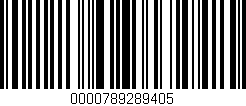 Código de barras (EAN, GTIN, SKU, ISBN): '0000789289405'