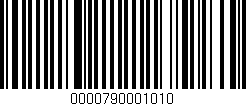 Código de barras (EAN, GTIN, SKU, ISBN): '0000790001010'