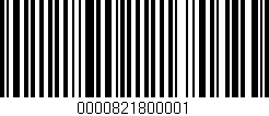 Código de barras (EAN, GTIN, SKU, ISBN): '0000821800001'