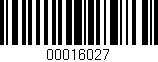 Código de barras (EAN, GTIN, SKU, ISBN): '00016027'