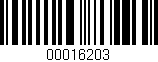 Código de barras (EAN, GTIN, SKU, ISBN): '00016203'